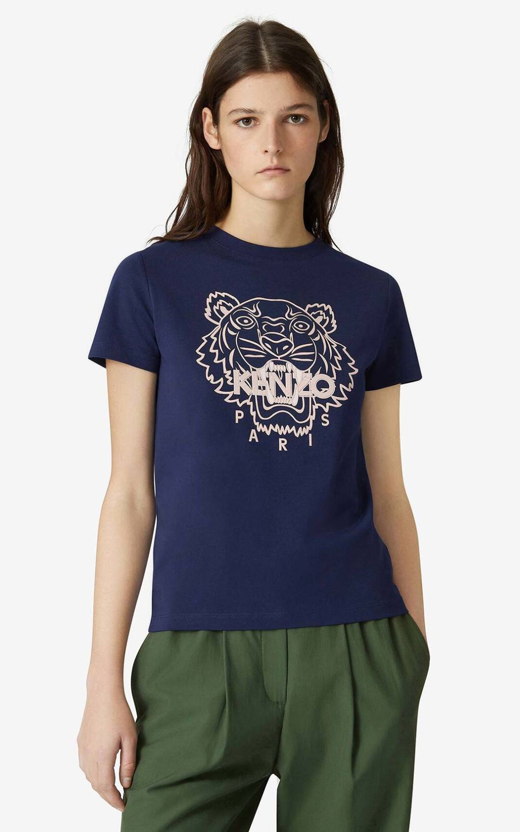 Kenzo 虎 Tシャツ レディース 青 - VAKOXW250